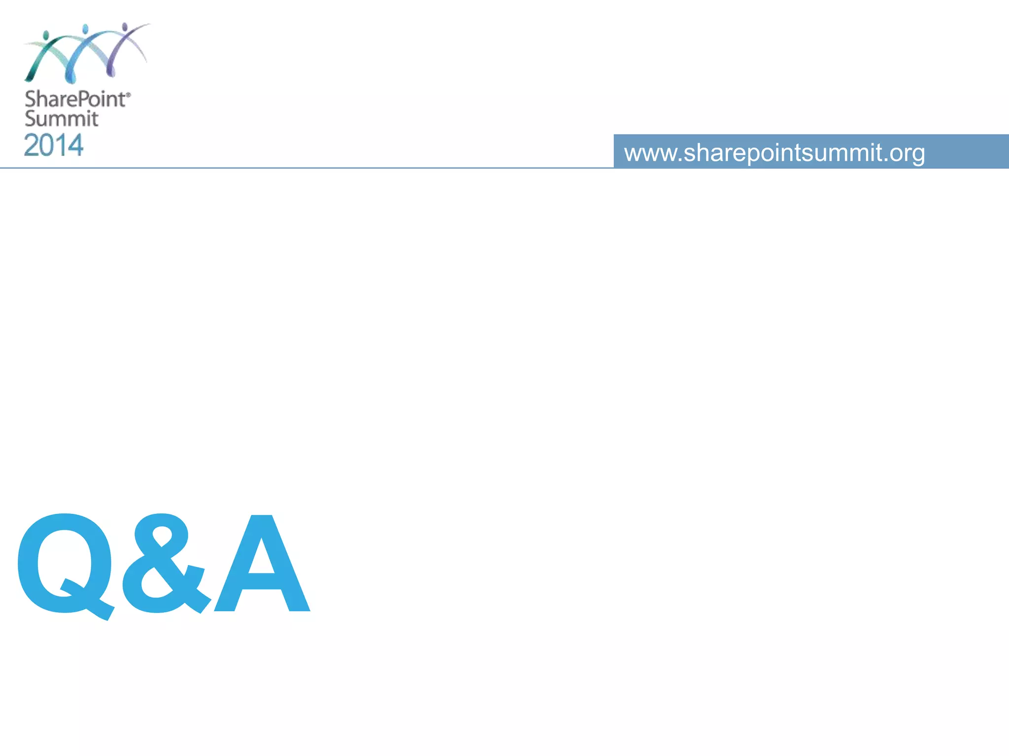 www.sharepointsummit.org Q&A 
