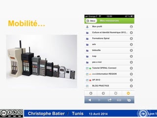 Mobilité…
Christophe BatierChristophe Batier // TunisTunis 13 Avril 201413 Avril 2014
 