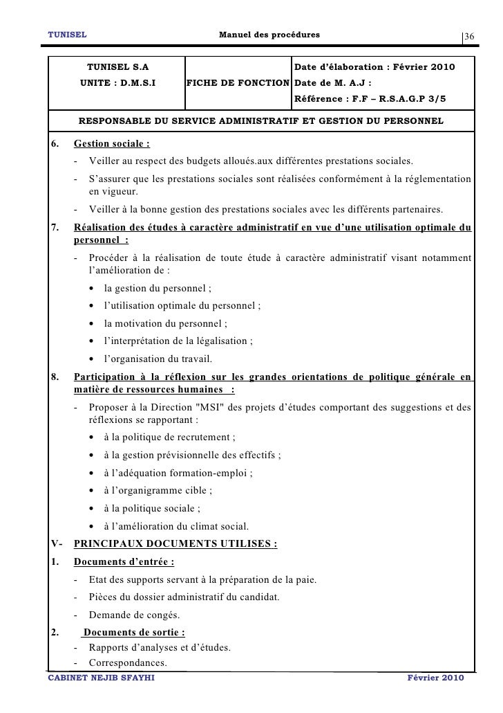 Fiche metier responsable approvisionnement