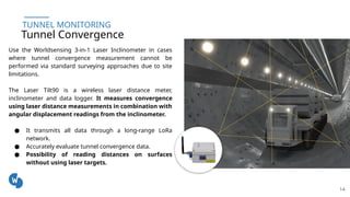 Worldsensing Tunnel Application - Monitoring Tunnel Convergence | PPTX