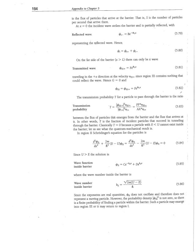 Tunnel effect derivation