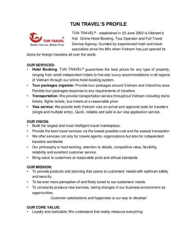 tun travel profile travel profile