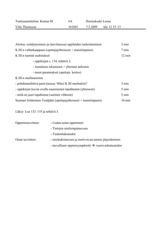 Tuntisuunnitelma PDF Tuntisuunnitelma PDF
