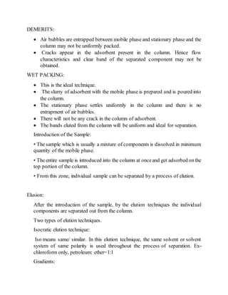 assignment on column chromatography | DOCX