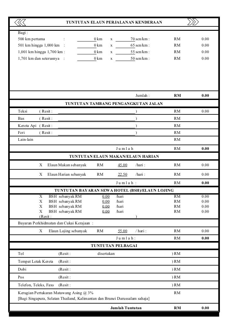 tuntutan kp format tuntutan perjalanan