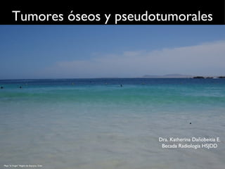 Tumores óseos y pseudotumorales Dra. Katherina Dañobeitia E. Becada Radiología HSJDD Playa “la Virgen” Región de Atacama. Chile 