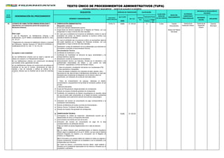 (en % UIT)
3950 Positivo
Nega
tivo
ORDENANZA MUNICIPAL N° 528-2015-MPH/CM - DECRETO DE ALCALDÍA N° 011-2016-MPH/A
PLAZO PARA
RESOLVER
(en días hábiles)
AUTORIDAD
COMPETENTE
PARA RESOLVER
INSTANCIAS DE RESOLUCIÓN DE
RECURSOS
NÚMERO Y DENOMINACIÓN
FORMULARIO/
CODIGO/ UBICACION
(en S/.)
Automá
tico
Evaluación Previa
RECONSIDE
RACIÓN
APELACIÓN
Nº DE
ORDEN DENOMINACIÓN DEL PROCEDIMIENTO
REQUISITOS
INICIO DEL
PROCEDIMIENTO
DERECHO DE TRAMITACIÓN CALIFICACIÓN
TEXTO ÚNICO DE PROCEDIMIENTOS ADMINISTRATIVOS (TUPA)
15 A VERIFICACIÓN ADMINISTRATIVA FUHU-15 14.0% S/. 553.60 X 5 días Trámite Gerente
Requisitos comunes Documentario Municipal
1 FUHU por triplicado debidamente suscrito.
2
Base Legal 3
4
5
Documentación Técnica
Se sujetan a esta modalidad: 6 Certificado de Zonificación y Vías.
7
8 Declaración Jurada de inexistencia de feudatarios.
9
- Plano de ubicación y localización del terreno con coordenadas UTM
- Plano perimétrico y topográfico.
- Memoria descriptiva.
10 Copia del Planeamiento integral aprobado de corresponder.
11 Estudio de Impacto Ambiental aprobado de corresponder
12
13
14 Estudio de Mecánica de Suelos con fines de Pavimentación.
15 Informe Técnico "Conforme" del Revisor Urbano.
16 Estudio de Impacto Vial aprobado de corresponder.
B VERIFICACIÓN TÉCNICA 13.2% S/. 522.80
1
2 Comunicación de la fecha de inicio de la obra.
3
Pago por Deficit de Aporte Reglamentario (m2 x valor de arancel)
Notas:
- Plano de ornamentación de parques, referentes al diseño,
ornamentación y equipamiento de las áreas de recreación pública, de ser
el caso.
Certificado de Inexistencia de Restos Arqueológicos en aquellos casos
en que el predio esté comprendido en el listado de bienes y ambientes
considerados como patrimonio cultural monumental y arqueológico.
Sótano del Palacio
Municipal
LICENCIA DE HABILITACIÓN URBANA MODALIDAD C
(Aprobación con evaluación previa del proyecto por
Revisores Urbanos)
* Ley de Regulación de Habilitaciones Urbanas y de
Edificaciones, Ley Nº 29090 y modificatorias (25.09.07). Arts.
10, 16 y 31.
a) Las habilitaciones urbanas que se vayan a ejecutar por
etapas con sujeción a un Planeamiento Integral.
b) Las habilitaciones urbanas con construcción simultánea
que soliciten venta garantizada de lotes.
c) Las habilitaciones urbanas con construcción simultánea de
viviendas en las que el número, dimensiones de lotes a
habilitar y tipo de viviendas a edificar se definan en el
proyecto, siempre que su finalidad sea la venta de viviendas
edificadas.
Copia literal de dominio expedida por el Registro de Predios, con una
antigüedad no mayor a treinta (30) días naturales.
En caso que el solicitante de la licencia de habilitación urbana no sea el
propietario del predio, se deberá presentar la escritura pública que
acredite el derecho de habilitar.
En caso el solicitante sea una persona jurídica, se acompañará vigencia
del poder expedida por el Registro de Personas Jurídicas, con una
antigüedad no mayor a treinta (30) días naturales.
Declaración Jurada de habilitación de los profesionales que interviene en
el proyecto y suscriben la documentación técnica.
Certificado de Factibilidad de Servicios de agua, alcantarillado y de
energía eléctrica, vigentes.
Gerencia de
Desarrollo Urbano
Gerencia de
Desarrollo
Urbano
* Reglamento de Licencias de Habilitación Urbana y Licencias
de Edificación, Decreto Supremo Nº 008-2013-VIVIENDA y
modificatoria (04.05.13). Arts. 17, 25, 33 y 34.
- Plano de trazado y lotización con indicación de lotes, aportes, vías y
secciones de vías, ejes de trazo y habilitaciones colindantes, en caso sea
necesario para comprender la integración con el entorno; plano de
pavimentos, con indicación de curvas de nivel cada metro.
Indicación del número de comprobante de pago correspondiente a la
Verificación Administrativa.
Cronograma de Visitas de Inspección, debidamente suscrito por el
Responsable de Obra y el Supervisor Municipal.
Indicación del número de comprobante de pago de la tasa
correspondiente a la verificación técnica.
Documentación técnica, por triplicado, firmada por el solicitante y los
profesionales responsables del diseño; y, que cuente con sello
"Conforme", especialidad y la firma del Revisor Urbano:
(a) Los planos deberán estar georeferenciados al Sistema Geodésico
Oficial, según lo establecido en la Ley N° 28294, Ley que crea el Sistema
Nacional Integrado de Catastro y su Vinculación con el Registro de
Predios y su Reglamento.
(b) El Formulario y sus anexos deben ser visados en todas sus páginas y
cuando corresponda, firmados por el propietario o por el solicitante y los
profesionales que interviene.
(c) Todos los planos y documentos técnicos deben estar sellados y
firmados por el profesional responsable de los mismos y firmados por el
propietario o solicitante.
 