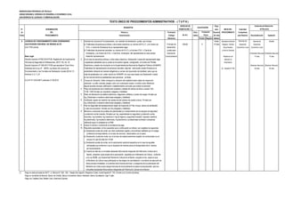 MUNICIPALIDAD PROVINCIAL DE TRUJILLO
UNIDAD ORGÁNICA: GERENCIA DE DESARROLLO ECONÓMICO LOCAL
SUB GERENCIA DE LICENCIAS Y COMERCIALIZACIÓN
DERECHO DE Plazo
N° DENOMINACIÓN TRAMITACIÓN (*) para INICIO DEL Autoridad
de DEL Número y Formulario Auto- Resolver PROCEDIMIENTO Competente
Orden PROCEDIMIENTO Denominación (Código/ mático (En días para Resolver Reconsideración Apelación
Ubicación) Positivo Negativo hábiles)
6 LICENCIA DE FUNCIONAMIENTO PARA CESIONARIOS 1 Solicitud de Licencia de Funcionamiento, con carácter de declaración jurada, que incluya: Hasta Secretaría General Gerencia de Gerente de Alcalde
CALIFICADOS CON NIVEL DE RIESGO ALTO a) Tratándose de personas jurídicas u otros entes colectivos: su número de R.U.C. y el número de Formato de 250.60 X 10 días Registro, Trámite Desarrollo Desarrollo
(Con ITSE previa) D.N.I. o Carné de Extranjería de su representante legal. declaración Documentario Económico Local Económico Local
b) Tratándose de personas naturales: su número de R.U.C y el número D.N.I. o Carné de jurada para y Archivo General
Extranjería, y el número de D.N.I. o Carné de Extranjería del representante en caso actúen licencia de (Presentar Recurso) (Presentar Recurso)
Base Legal mediante representación. funcionamiento Plataforma de 15 días 15 días
Decreto Supremo N°002-2018-PCM, Reglamento de Inspecciones 2 En el caso de personas jurídicas u otros entes colectivos, Declaración Jurada del representante legal atención al
Técnicas de Seguridad en Edificaciones, (05.01.18), Art. 25 o apoderado señalando que su poder se encuentra vigente, consignando el número de 'Partida Empresario
Decreto Supremo N° 046-2017-PCM que aprueba el Texto Único Electrónica y asiento de inscripción en la Superintendencia Nacional de Registros Públicos (SUNARP). (Resolver Recurso) (Resolver Recurso)
Ordenado de la Ley N° 28976, Ley Marco de Licencia de Tratándose de representación de personas naturales, adjuntar carta poder simple firmada por el Av. España N°746 30 días 30 días
Funcionamiento y los Formatos de Declaración Jurada (20.04.17) poderdante indicando de manera obligatoria su número de documento de identidad, salvo que se
Artículos 3, 6, 7 y 8 trate de apoderados con poder inscrito en SUNARP, en cuyo caso basta una Declaración Jurada
en los mismos términos establecidos para personas jurídicas.
D.A Nº 017-2019-MPT publicado 21.06.2019 3 Croquis de Ubicación: Debe consignar la ubicación del establecimiento objeto de Inspección
indicando: La calle, avenida, pasaje o jirón con numeración exacta e indicar como referencia
alguna avenida principal, edificación o establecimiento conocido que oriente la ubicación
4 Plano de arquitectura de la distribución existente y detalle del cálculo de aforo a escala 1/50,
1/100, 1/200 firmado por arquitecto colegiado y habilitado
5 Plano de distribución de tableros eléctricos, diagramas unifilares y cuadro de cargas, firmado por
Ing. Eléctricista o mecánico electricista colegiado y habilitado
6 Certificado vigente de medición de resistencia del sistema de puesta a tierra. Firmado por
Ing. Eléctricista o mecánico electricista colegiado y habilitado
7 Plan de Seguridad del establecimiento objeto de inspección.El Plan incluye: planos de señalizaión
y rutas de evacuación firmado por Arq colegiado y habilitado.
8 Memoria o protocolos de pruebas de operatividad y/o mantenimiento de los equipos de seguridad
y protección contra incendio, firmados por Ing, especializado en seguridad y protección contra
incendios, Ing industrial, Ing mecánico o Ing de higiene y seguridad industrial, Ingeniero sanitario,
Ing electricista, Ing mecánico electricista, Ing electrónico y profesionales similares o emperesa
calificada sugún lo señalado en el RNE
9 Indicar el número y la fecha de la constancia de pago
10 Requisitos especiales: en los supuestos que a continuación se indican, son exigibles los siguientes
a) Declaración jurada de contar con título profesional vigente y encontrarse habilitado por el colegio
profesional correspondiente, en el caso de servicios relacionados con la salud
b) Declaración Jurada de contar con el número de estacionamientos exigible, de conformidad con el
artículo 9-A del DS-046-2017-PCM
c) Declaración jurada de contar con la autorización sectorial respectiva en el caso de aquellas
actividades que conforme a Ley la requieran de manera previa al otorgamiento de la licencia
de funcionamiento.
d) Cuando se trate de un inmueble declarado Monumento integrante del Patrimonio Cultural de la
Nación, presentar copia simple de la autorización expedida por el Ministerio de Cultura, conforme
a la Ley 28296, Ley General del Patrimonio Cultural de la Nación, excepto en los casos en que
el Ministerio de Cultura haya participado en las etapas de remodelación y monitoreo de ejecución de
obras previas inmediatas a la solicitud de la licencia del local. La exigencia de la autorización del
Ministerio de Cultura para otorgar licencias de funcionamiento se aplica exclusivamente para los
inmuebles declarados Monumentos integrantes del Patrimonio Cultural de la Nación.
(*) Pago en sede principal de SATT: Jr. Bolívar N° 530 - 534 - Pasaje San Agustín, Registros Civiles: Avda España N° 742, (Frente a ex Concha Acústica),
Pago en ventanilla de Bancos: Banco de Crédito, Banco Continental, Banco Interbank, Banco Scotiabank, Caja Trujillo
Pago con Tarjetas Visa, Master Card, American Express
(En S/ ).
Evaluación
Previa
TEXTO ÚNICO DE PROCEDIMIENTOS ADMINISTRATIVOS - ( T U P A )
REQUISITOS CALIFICACIÓN
Instancias de Resolución
de Recursos
 