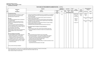 MUNICIPALIDAD PROVINCIAL DE TRUJILLO
UNIDAD ORGÁNICA: GERENCIA DE DESARROLLO URBANO
SUB GERENCIA DE EDIFICACIONES
DERECHO DE Plazo
N° DENOMINACIÓN TRAMITACIÓN (*) para INICIO DEL Autoridad
de DEL Número y Formulario Auto- Resolver PROCEDIMIENTO Competente
Orden PROCEDIMIENTO Denominación (Código/ mático (En días para Resolver Reconsideración Apelación
Ubicación) Positivo Negativo hábiles)
1.5 Construcción de Cercos FUE X Secretaría General Gerencia de Gerente de Alcalde
(De más de 20 metros de longitud, siempre que el inmueble no 1 Formulario Único de Edificación-FUE,debidamente suscrito por el administrado y por los profesionales 117.30 Registro, Trámite Desarrollo Desarrollo
se encuentre bajo el régimen en que coexistan secciones responsables, señalando el número de recibo y fecha de pago del trámite de Licencia de Edificación, Documentario Urbano Urbano
de propiedad exclusiva y propiedad común). en tres (03) juegos originales y Archivo General
2 En caso que el administrado no sea el propietario del predio, presentar la documentación que (Presentar Recurso) (Presentar Recurso)
Base Legal: acredite que cuenta con derecho a edificar. Plataforma de 15 días 15 días
Ley de Regulación de Habilitaciones Urbanas y de Edificaciones, 3 En caso que el administrado sea Persona Jurídica presentar declaración jurada del representante atención al
Ley N° 29090, 25/09/2007 legal señalando que cuenta con representación vigente, consignando datos de la Partida Registral Empresario (Resolver Recurso) (Resolver Recurso)
D.S Nº006-2017-Vivienda D.S "Que aprueba el Texto Único y el asiento en el que conste inscrita la misma. 30 días 30 días
Ordenado de la Ley Nº 29090.Articulo 10 numeral 1 literal d) 4 Declaración Jurada de habilitación de los profesionales que intervienen en el proyecto, señalando Av. España N° 746
Art 25, 28/02/2017. encontrarse hábiles para el ejercicio de la profesión.
D. S Nº 011-2017-Vivienda "Que aprueba el Reglamento de Las declaraciones juradas mencionadas anteriormente forman parte del Formulario Único.
Licencias de Habilitaciones Urbanas y Licencias de Edificaciones
Art. Nº 54, numeral 54.1literal d), Art 57 numeral 57.1 literal a), b), 5 Documentación Técnica: Por Triplicado ( En los que se diferencien la
c), d).Art 59 numeral 59.1, 59.6.15/05/2017 edificación)
Resolución Ministerial Nº 305-2017-VIVIENDA 5.1 Plano de ubicación en escala 1/500 y/o 1/5000 y esquema de localización según formato.
Aprueban formatos y formularios relativos a los procedimientos de 5.2 Planos las especialidades que corresponda de, en escala 1/50 y sus respectivas memorias
licencias de habilitación urbana y licencias de edificación descriptivas.
22/08/2017
No están consideradas en esta modalidad: Notas:
1) Las obras de edificación en bienes inmuebles integrantes del a) Toda la documentación técnica se presenta en tres (03) juegos originales.
Patrimonio Cultural de la Nación y su área de influencia, b) El Formulario Único de Edificacion - FUE y sus anexos son visados en todas sus páginas y
declarados por el Ministerio de Cultura, e incluidos en el cuando corresponda firmados por el administrado y los profesionales que intervienen.
inventarioque debe remitir el citado Ministerio de acuerdo Los formularios y los anexos deben entregarse según RM 305-2017-VIVIENDA
a lo establecido en el literal f) del Art. 3° numeral 2 de la Ley. Los citados Formularios tienen carácter de declaración jurada.
2)Las obras que requieran la ejecución de sótanos o semisótanos Este formulario tiene mérito de inscripción registral.
a una profundidad de excavación mayor a 1.50 m. y colinden c) Toda la la documentación técnica es firmada y sellada por el profesional responsable de la misma,
con edificaciones existentes. así como por el administrado
La documentación técnica debe presentarse en archivo digital
En dicho caso debe tramitarse bajo la Modalidad B
(*) Pago en sede principal de SATT: Jr. Bolívar N° 530 - 534 - Pasaje San Agustín, Registros Civiles: Avda España N° 742, (Frente a ex Concha Acústica),
Pago en ventanilla de Bancos: Banco de Crédito, Banco Continental, Banco Interbank, Banco Scotiabank, Caja Trujillo
Pago con Tarjetas Visa, Master Card, American Express
CALIFICACIÓN
Instancias de Resolución
de Recursos
(En S/ ).
Evaluación
Previa
TEXTO ÚNICO DE PROCEDIMIENTOS ADMINISTRATIVOS - ( T U P A )
REQUISITOS
 