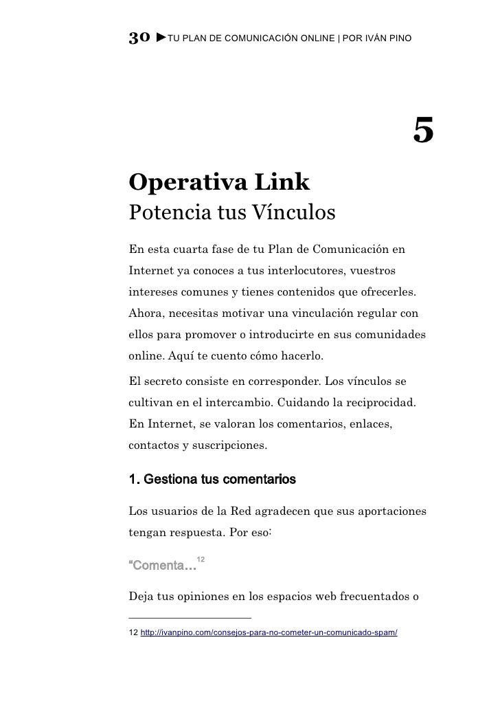 Tu plan de comunicación en internet, paso a paso Tu plan de comunicación en internet, paso a paso