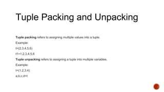 Unit-4 Basic Concepts of Tuple in Python .pptx | Programming Languages ...