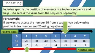 Tuple in python | PPTX | Programming Languages | Computing