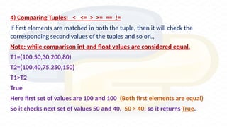Tuples class 11 notes- important notes for tuple lesson | PPTX