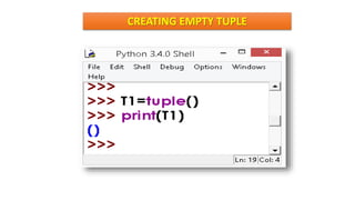 CREATING EMPTY TUPLE
 