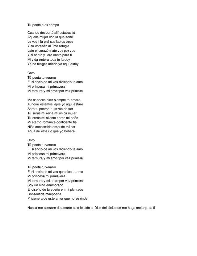 Tu poeta alex campo