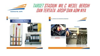 TARGET STASIUN WIL C WESEL BERSIH
DAN TERTATA ARSIP DAN ADM NYA
 