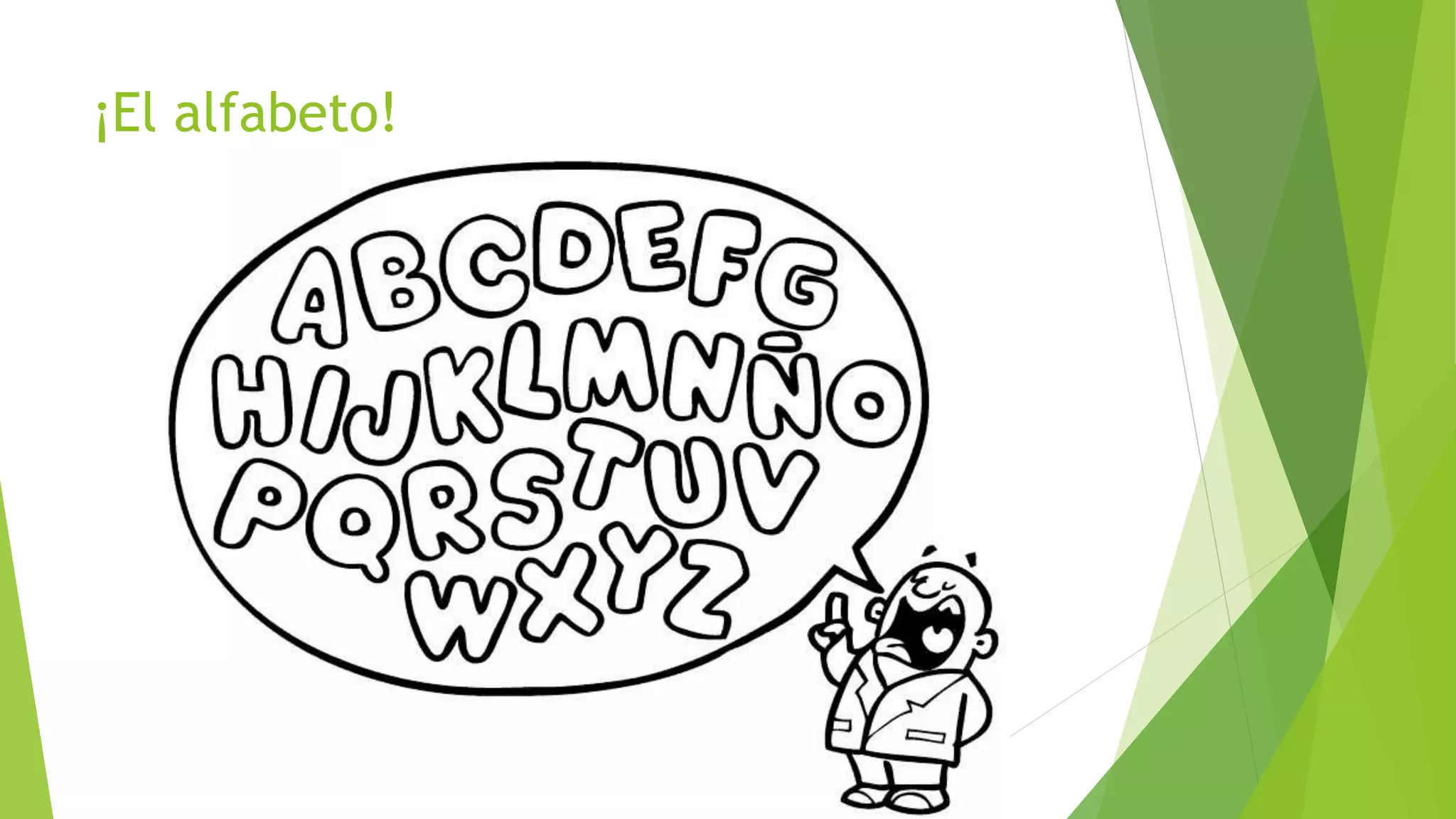 ¡El alfabeto!
 
