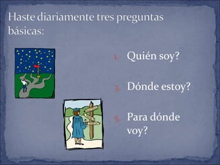 Quién soy? Dónde estoy? Para dónde voy? 