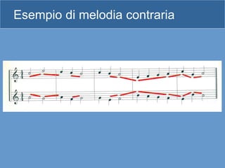 Esempio di melodia contraria
 