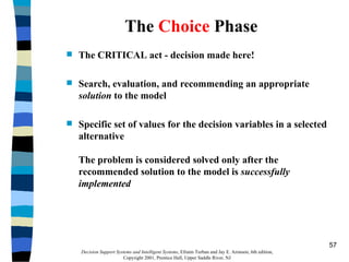DECISION MAKING SYSTEMS Modelling and Support | PPT