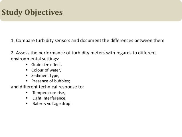Turbidity Sensors Comparison Study