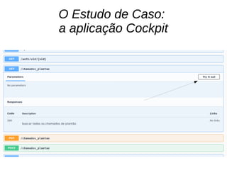 O Estudo de Caso:
a aplicação Cockpit
 
