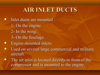 Fuselage Mounted Inlets Turbine engine 1 | PPT