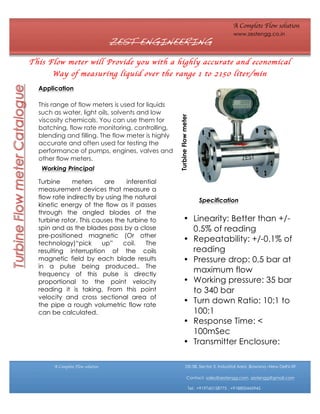 turbine flow meter working principle ppt