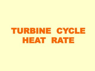 TURBINE CYCLE
HEAT RATE
 