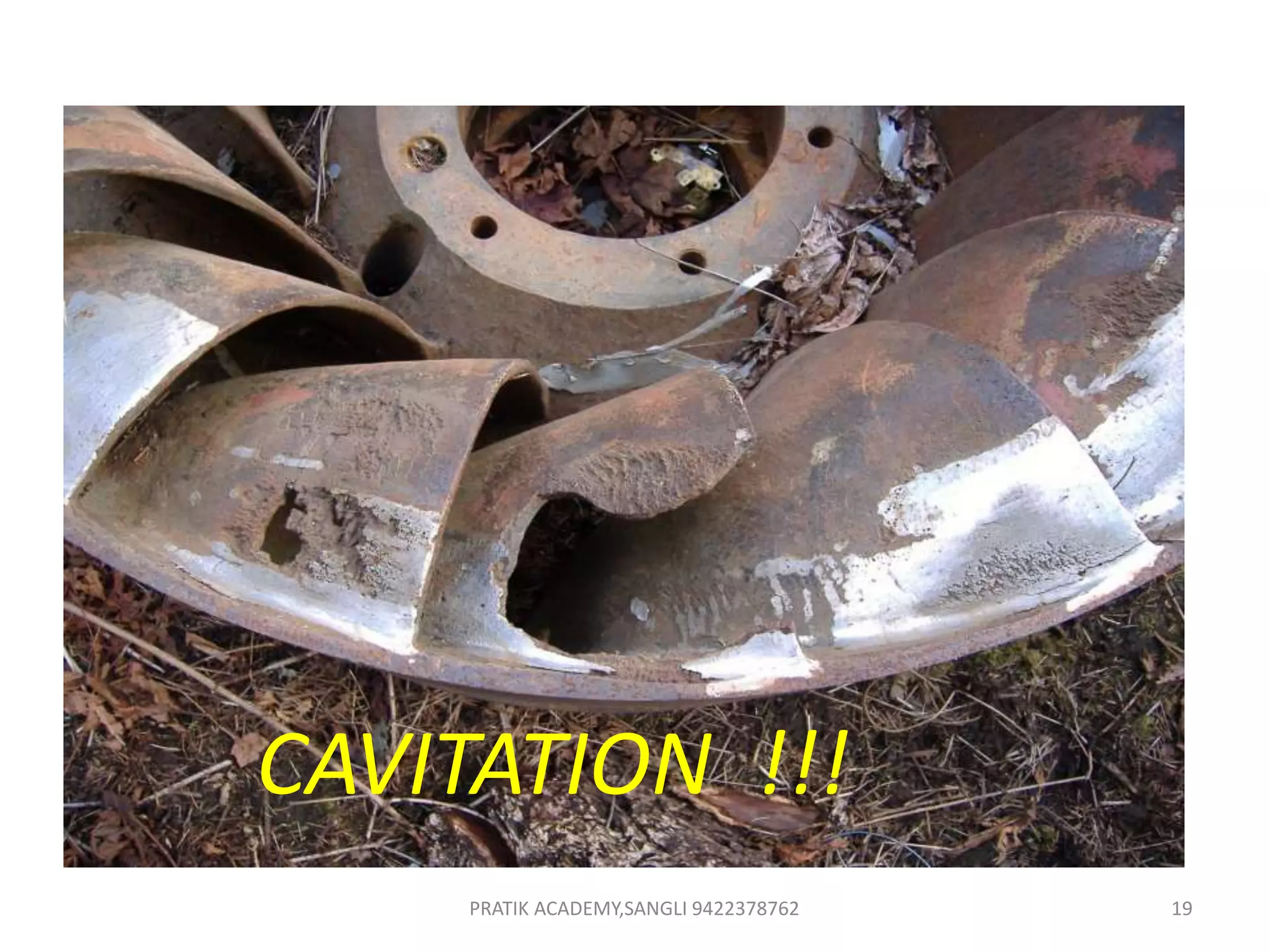 CAVITATION !!!
PRATIK ACADEMY,SANGLI 9422378762 19
 