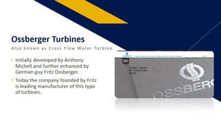 Non Conventional Turbines and Pumps