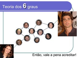 Teoria dos  6  graus Então, vale a pena acreditar! 