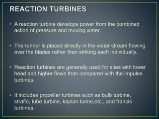Applications of turbines-Hydroelectric Power Plants | PPTX
