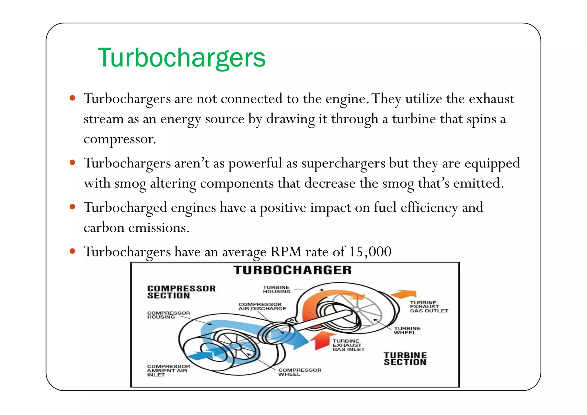Difference between Turbocharger vs supercharger PPT