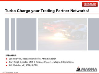 Turbo Charge Your Trading Partner Networks!