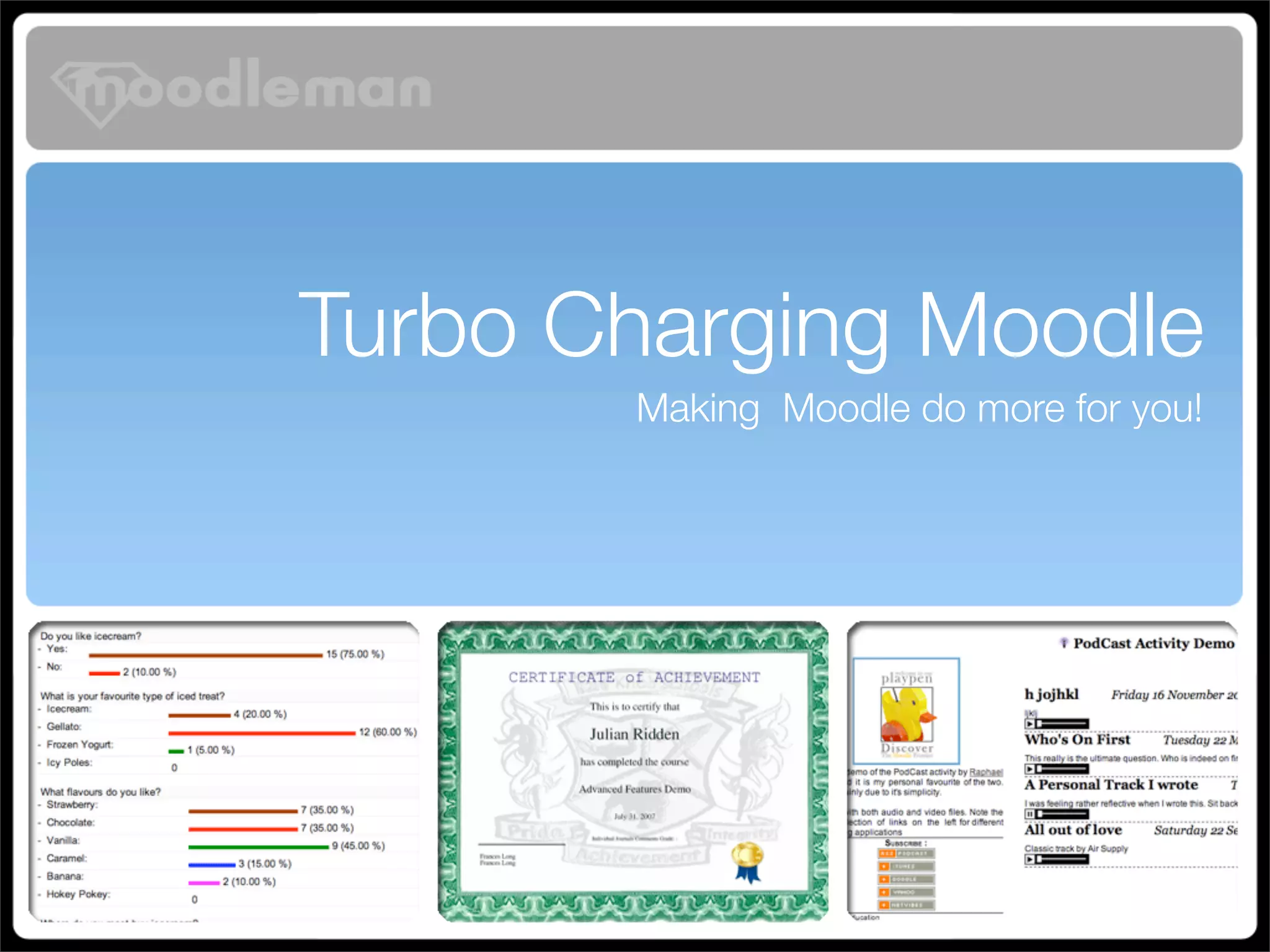 Turbo Charging Moodle