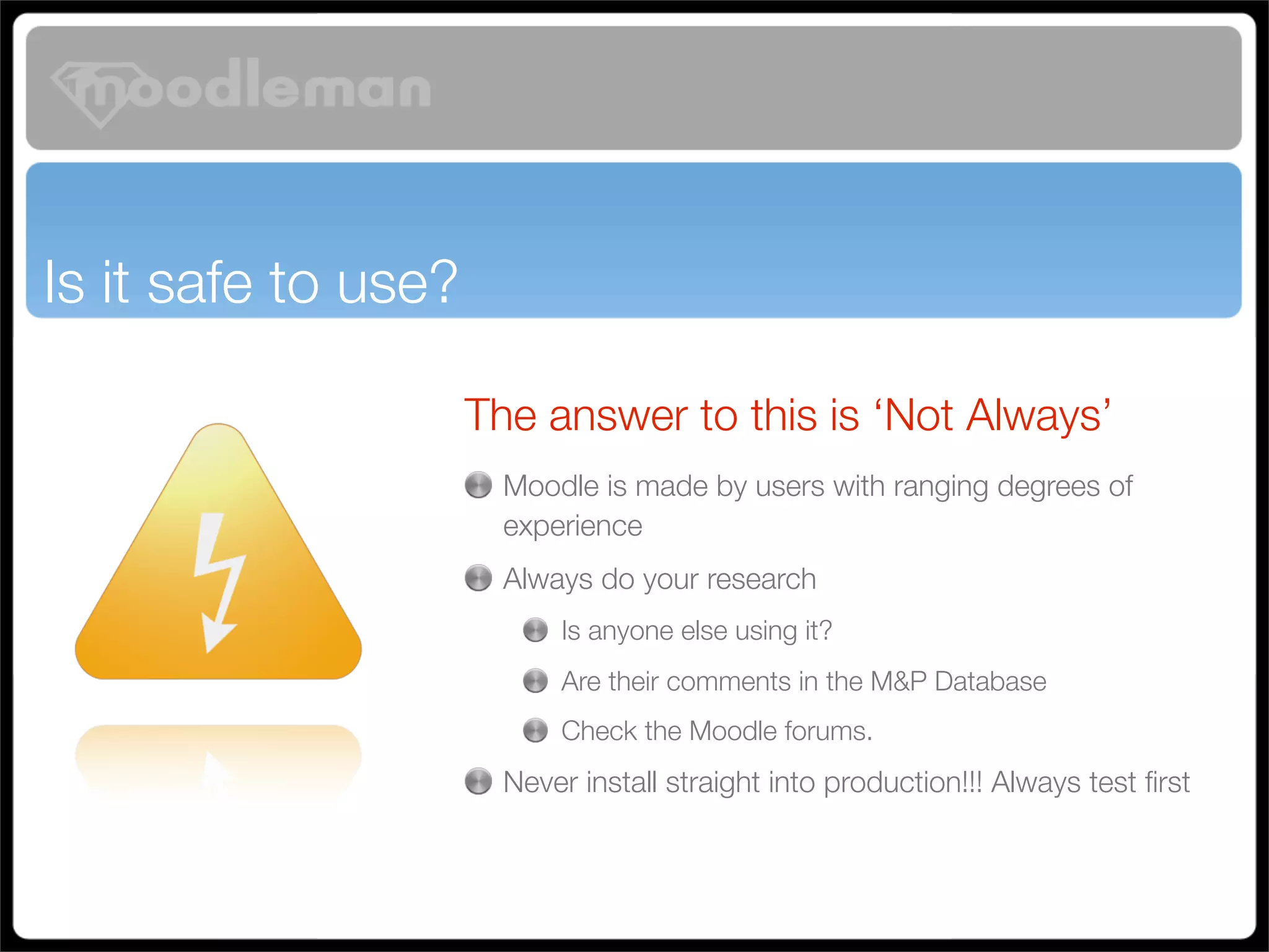 Turbo Charging Moodle