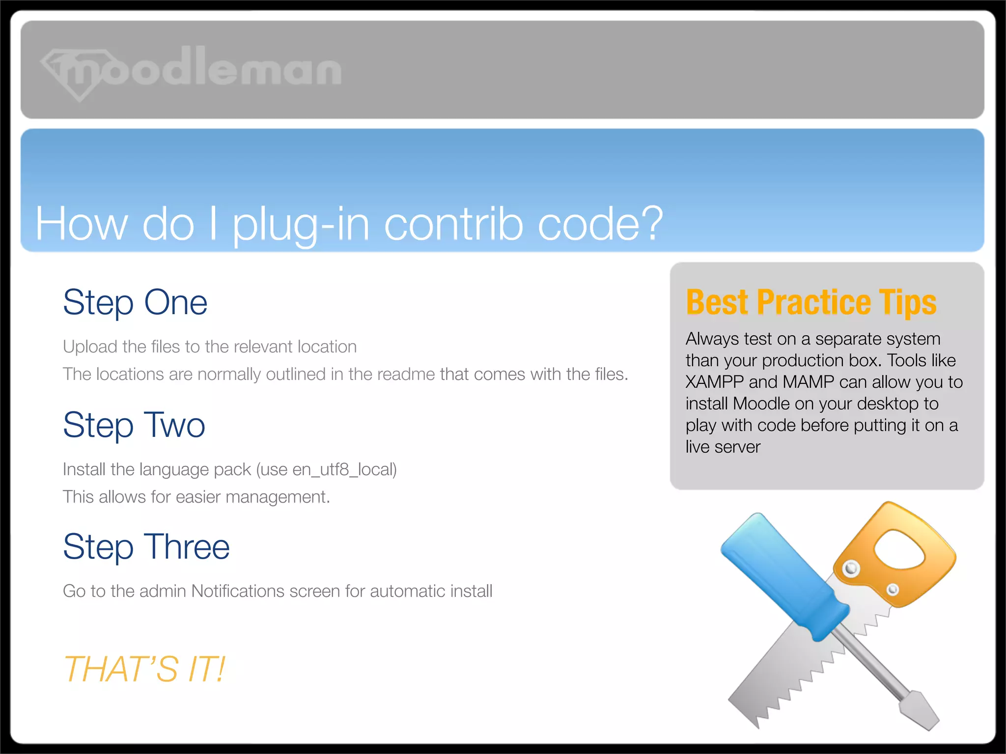Turbo Charging Moodle