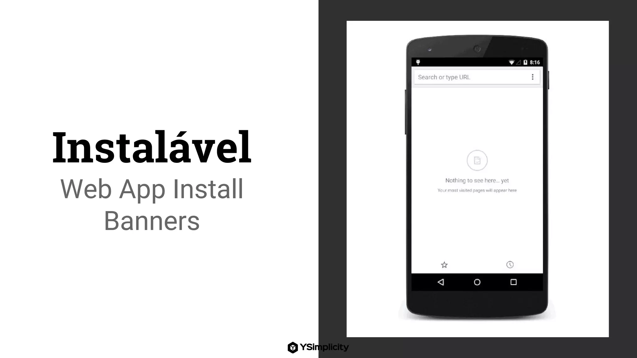 Instalável
Web App Install
Banners
 
