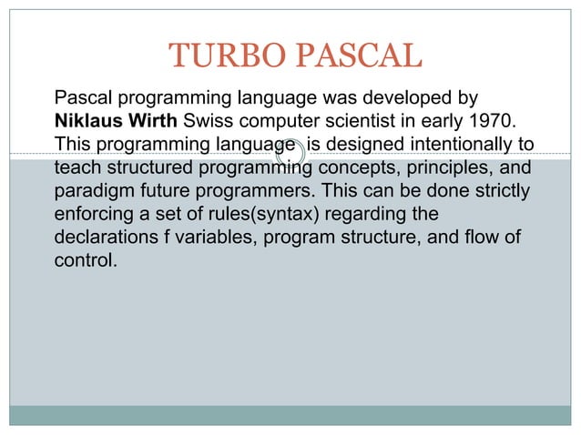 Turbo pascal | PPTX