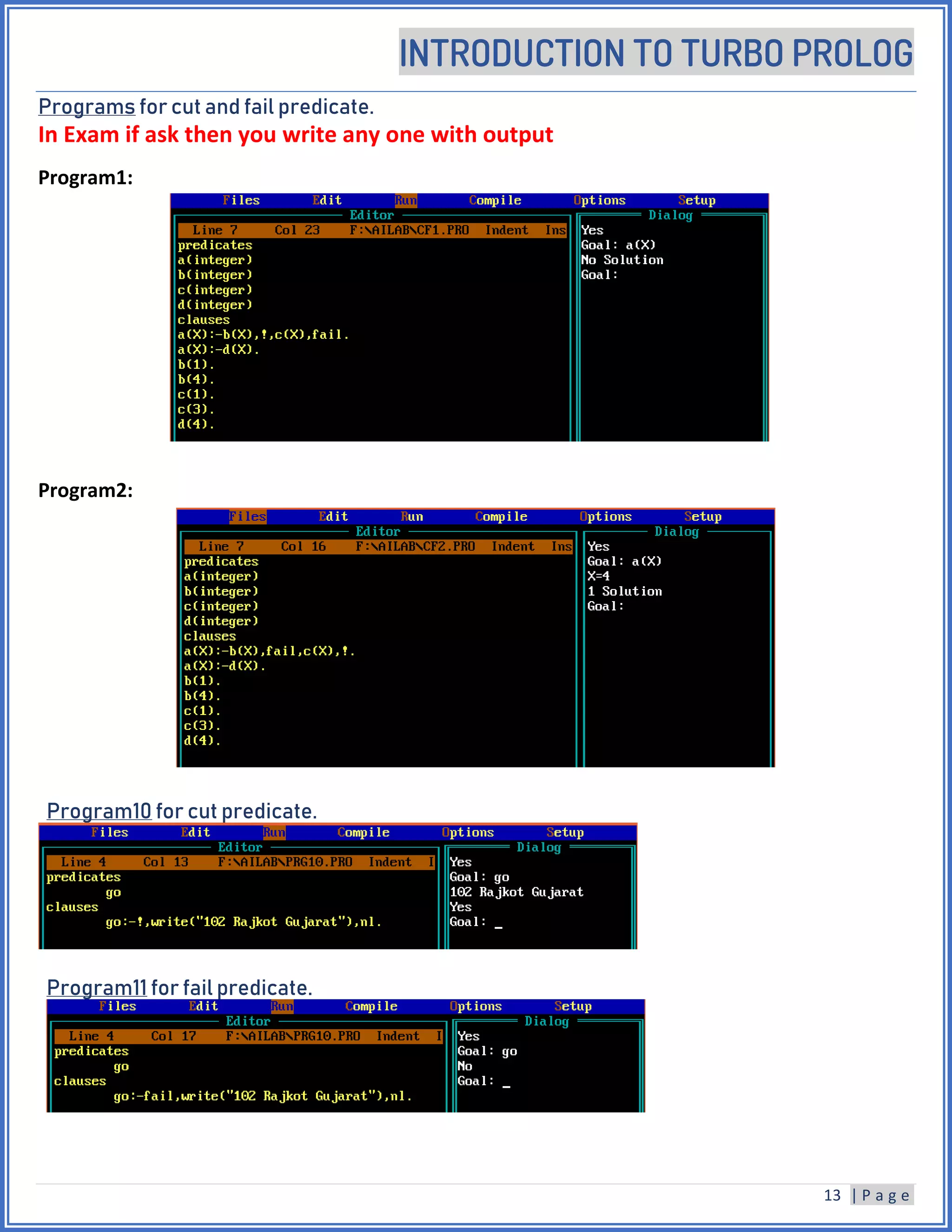 Turbo prolog 2.0 basics | PDF