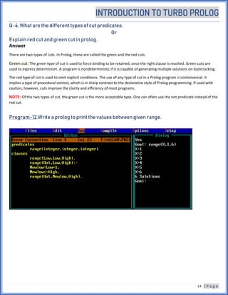 Turbo prolog 2.0 basics | PDF