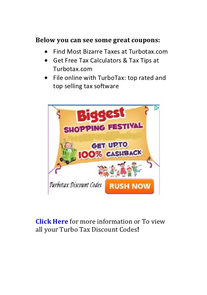 Turbo Tax Discount Codes