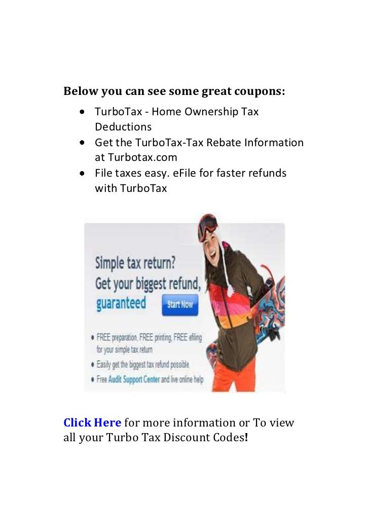 Turbo Tax Discount Codes