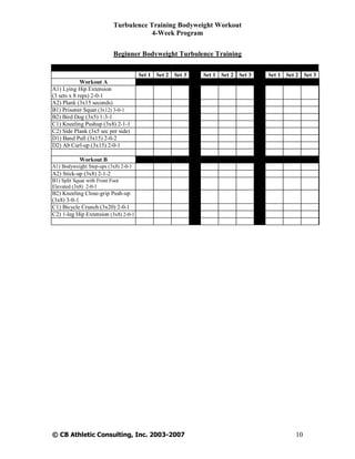 bodyweight workout programs