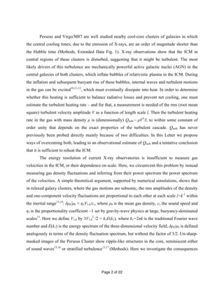 Perseus and Virgo/M87 are well studied nearby cool-core clusters of galaxies in which 
the central cooling times, due to t...