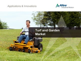 Applications & Innovations
Turf and Garden
Market
 