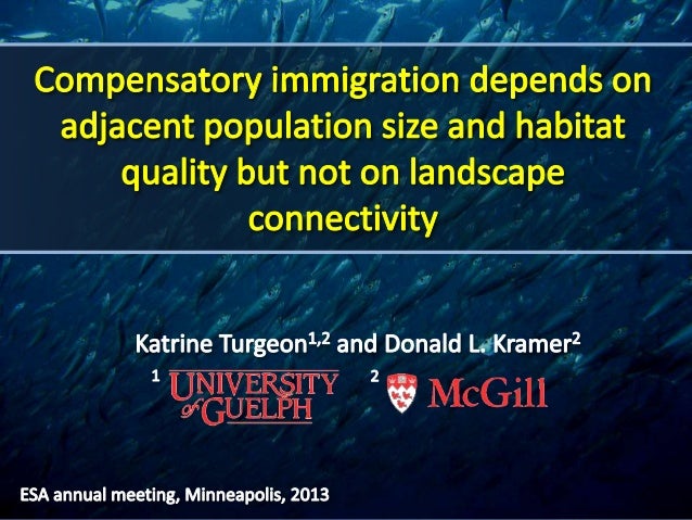 compensatory immigration depends on adjacent population size and habi depends size