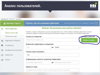 Плохой SMM-геройАнализ пользователей.
 