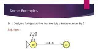 Turing Code Math Examples Turing machine Introduction | PDF
